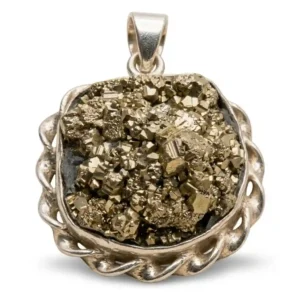 Raw Pyrite Crystal Pendant